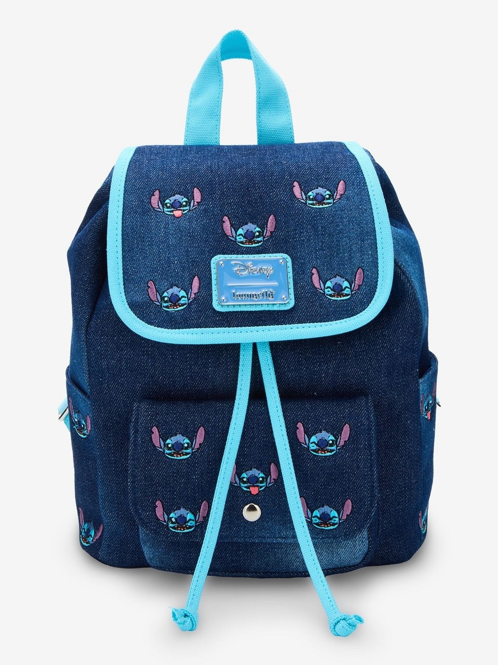 Loungefly Disney Lilo & Stitch Embroidered Denim Mini Backpack
